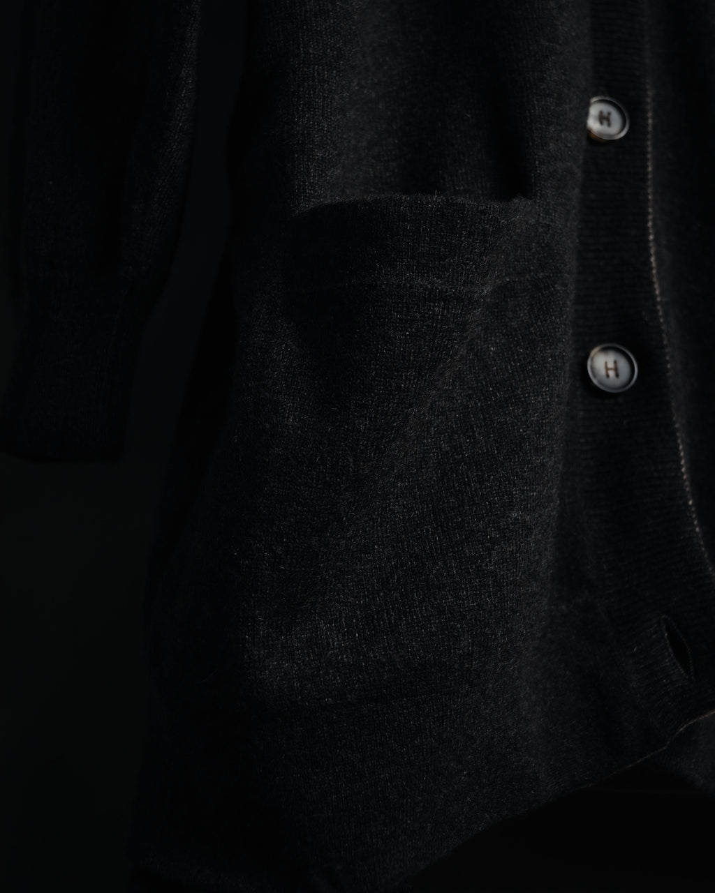 –SPECIAL– "HERMES" 90’s-00’s Double-faced reversible linen cotton cardigan