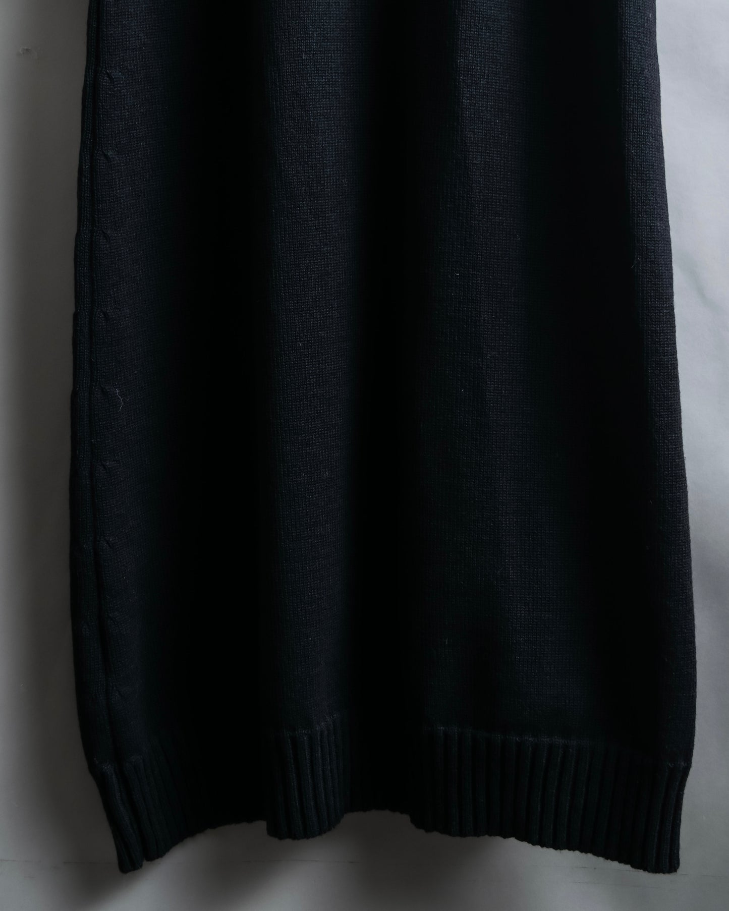 "tricot COMME des GARCONS" Maxi length deep black knit dress