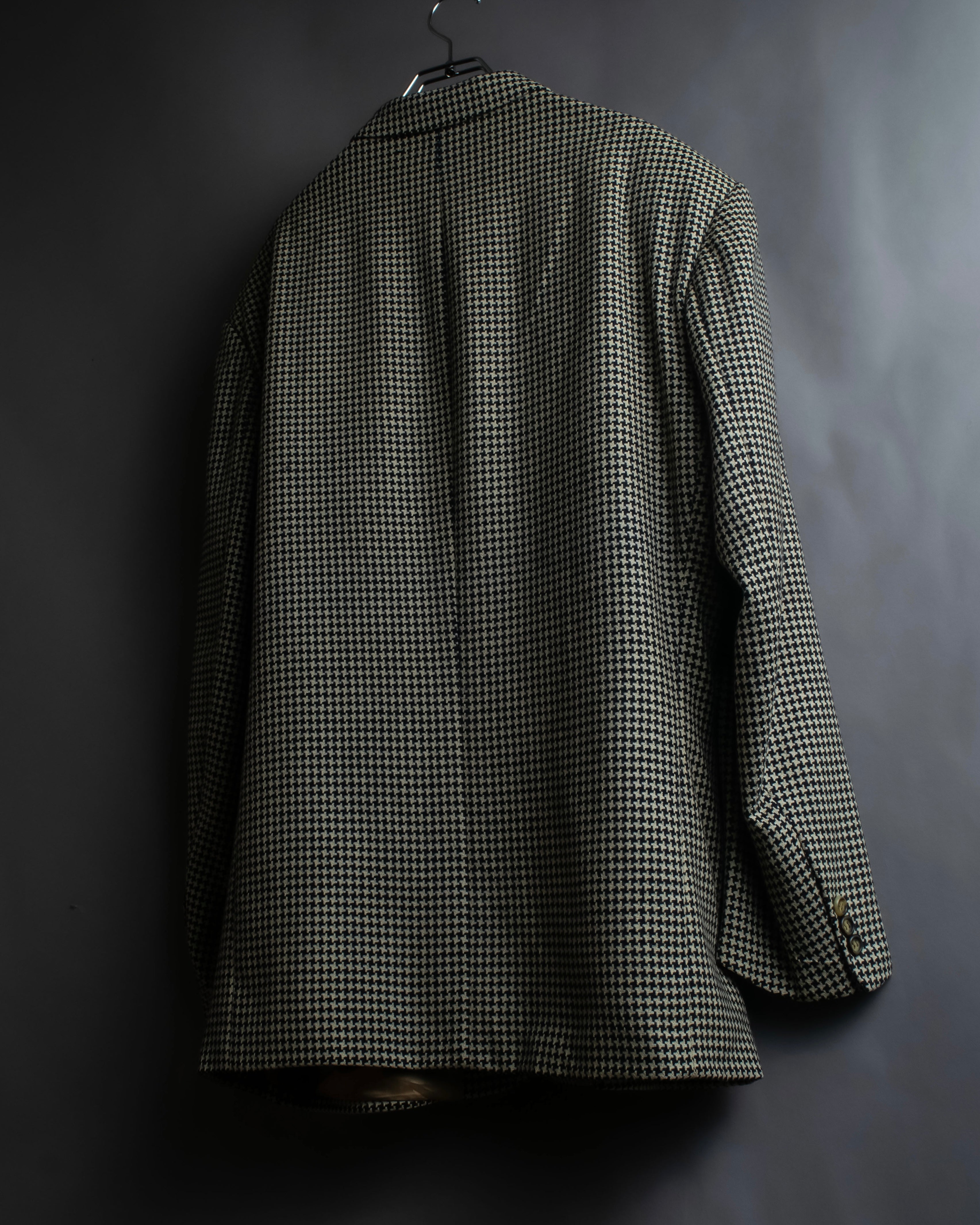 "HUGO BOSS" Houndstooth structured shoulder line tailored jacket