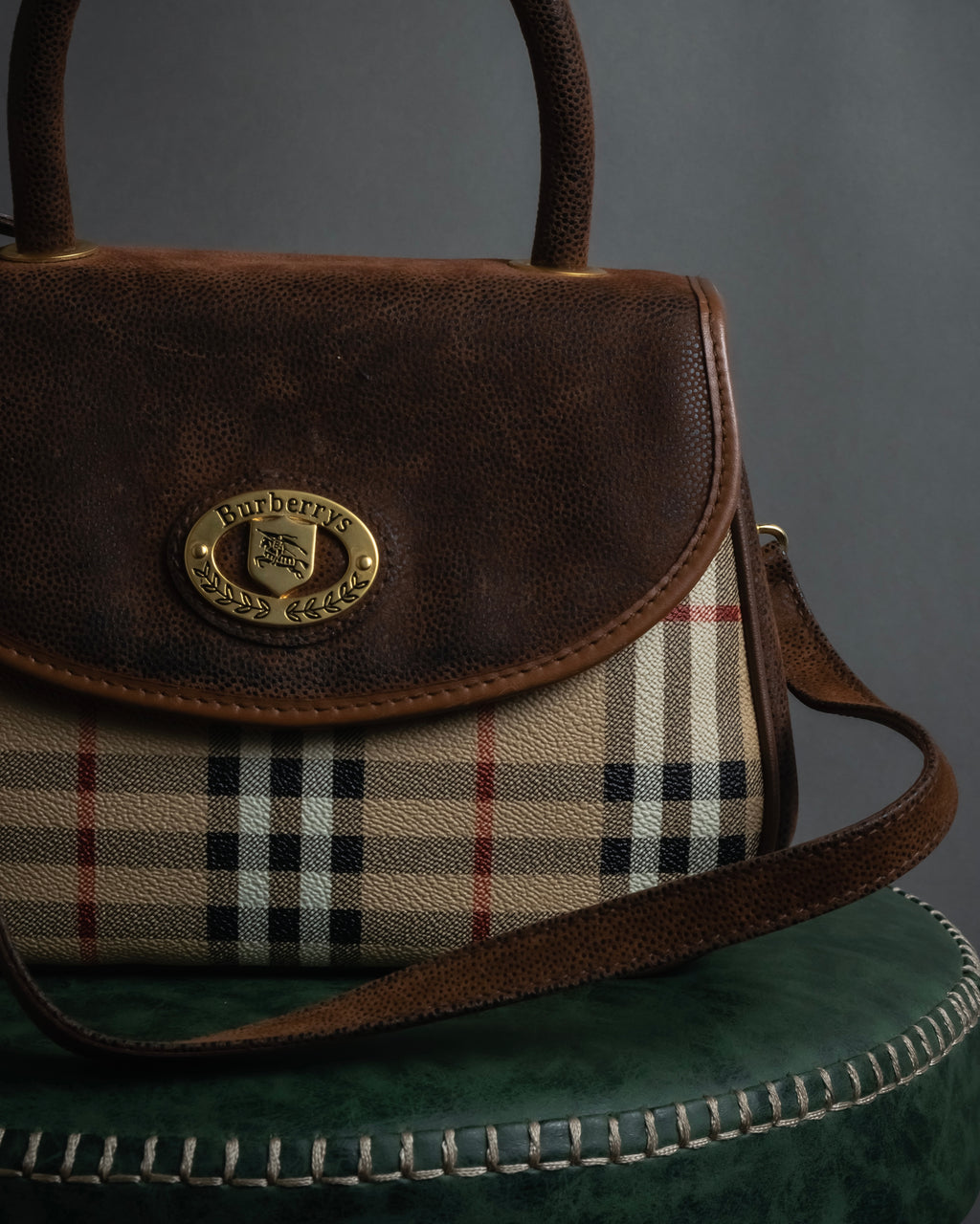 "BURBERRYS" 90’s PVC＆leather 2-way bag