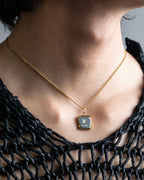 "CELINE" Logo pendant necklace