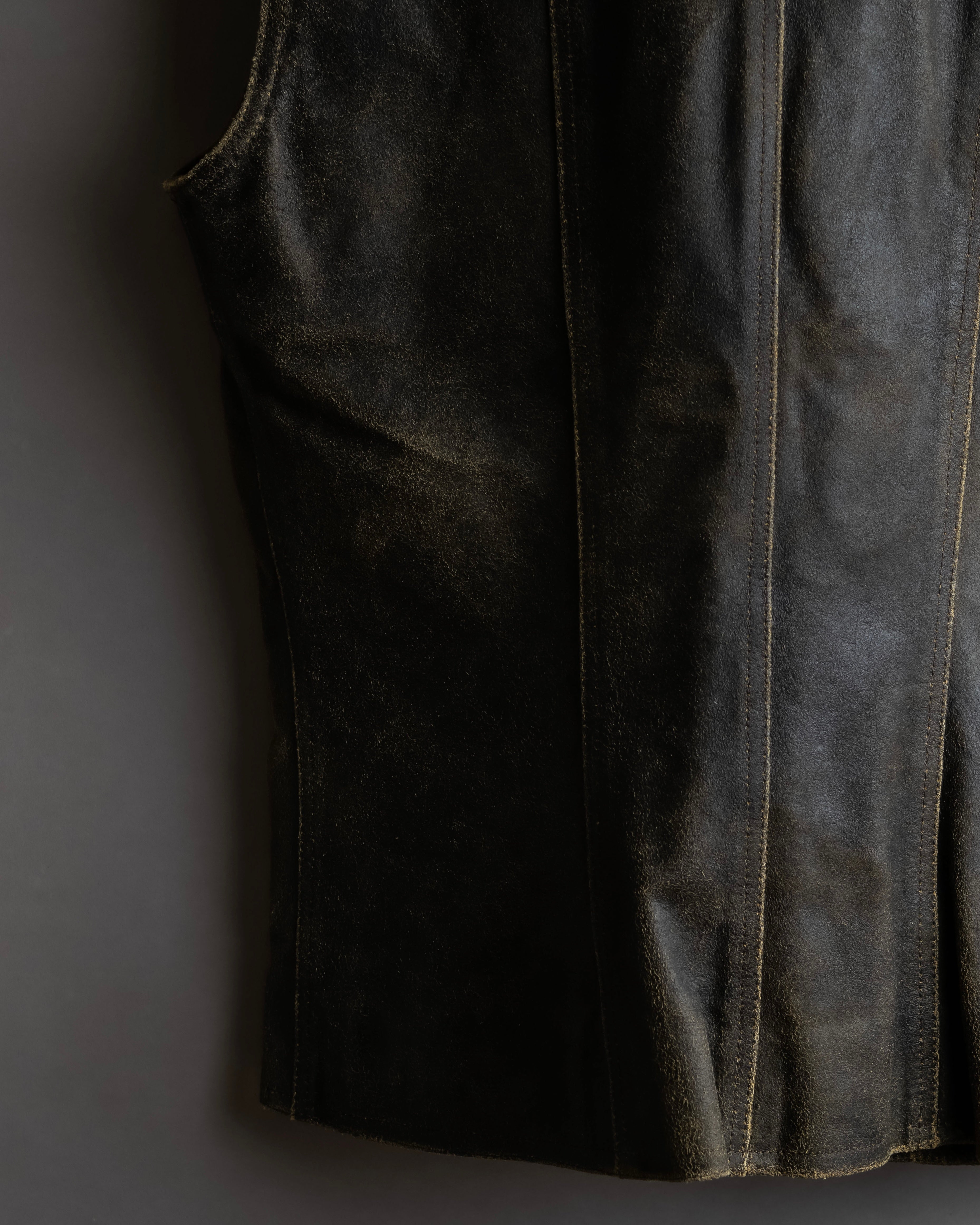 "CHANEL" 2000AW Karl Lagerfeld period calf leather vest