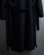 "VALENTINO" Double-breasted belted chester coat