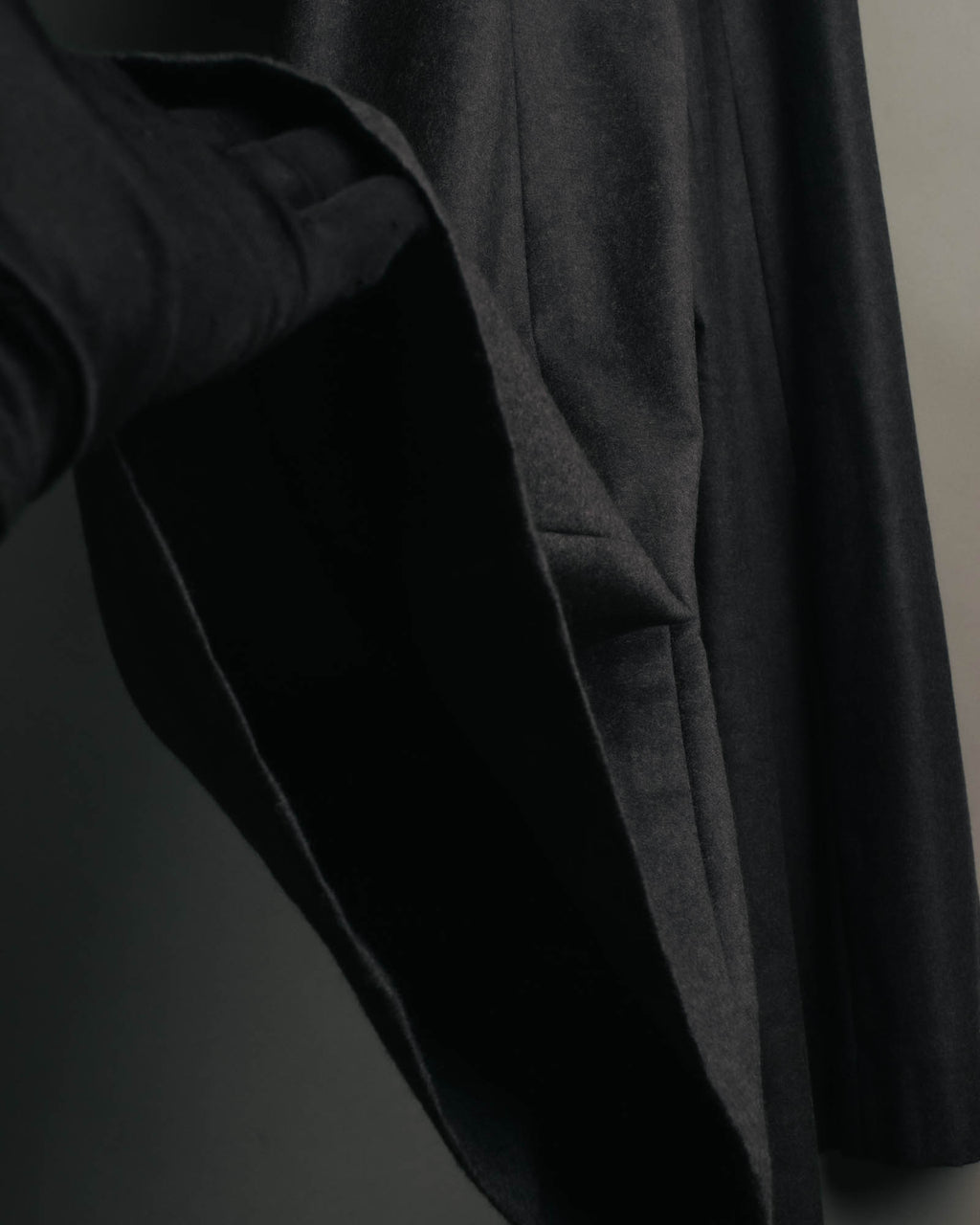 -SPECIAL- "CHANEL" 00's Soft wool cashmere wide leg trousers