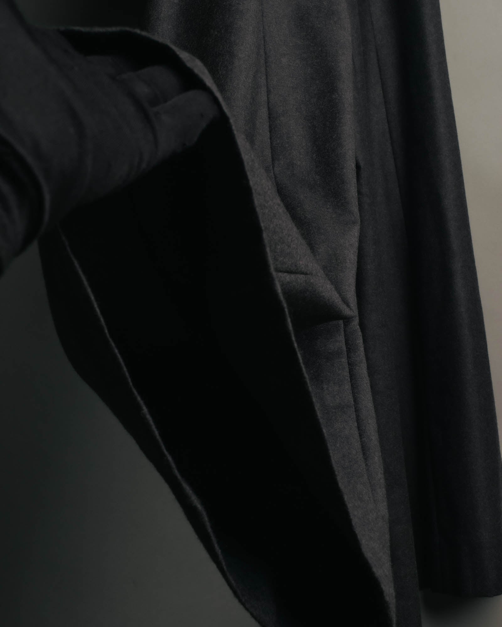 -SPECIAL- "CHANEL" 00's Soft wool cashmere wide leg trousers