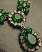 "Christian Dior" 80's-90's Emerald green pendant necklace