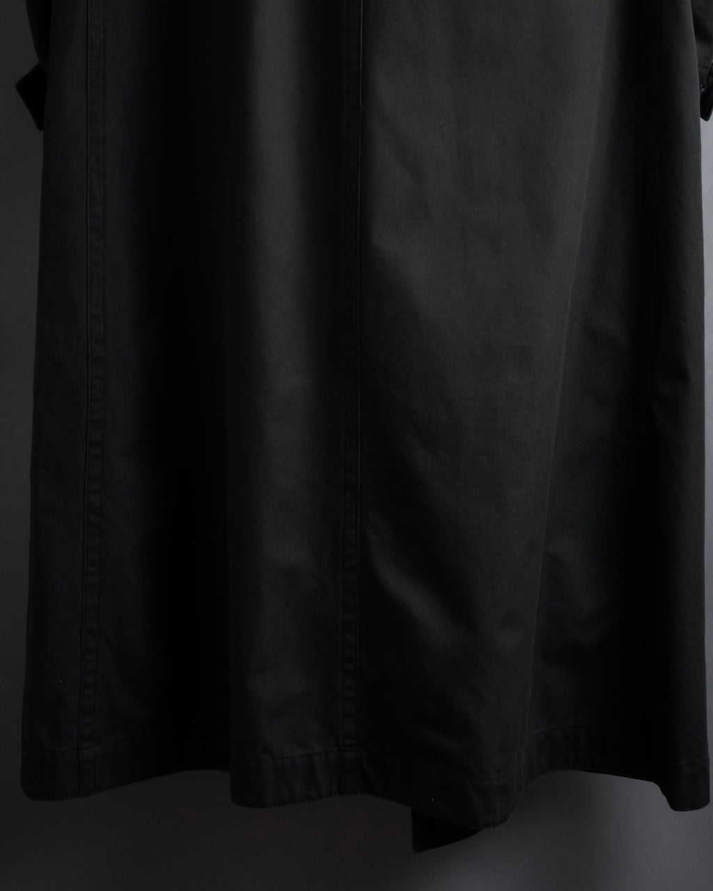 "Ground Y" 19AW Draping design cotton gabardine trench coat
