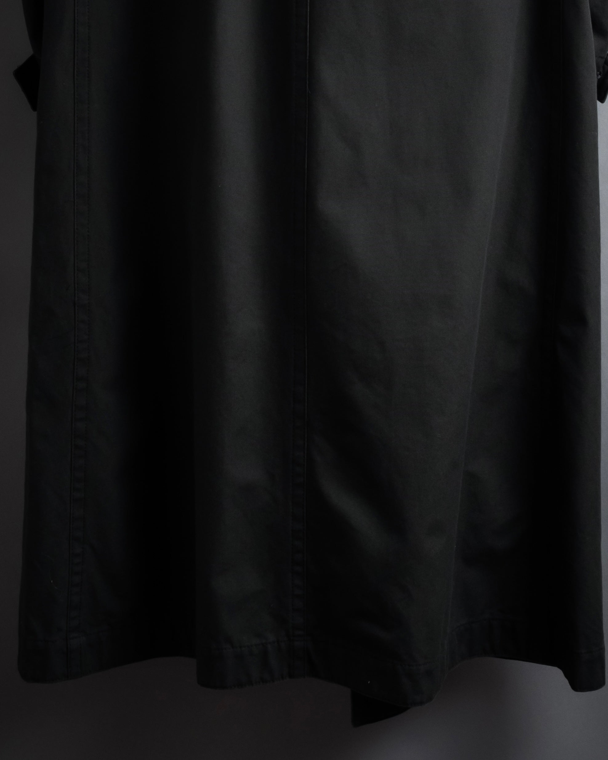 "Ground Y" 19AW Draping design cotton gabardine trench coat