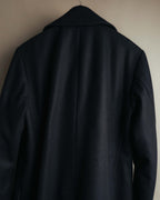 -SPECIAL- "DRIES VAN NOTEN" 10's Sculptural wide lapel double breasted wool coat