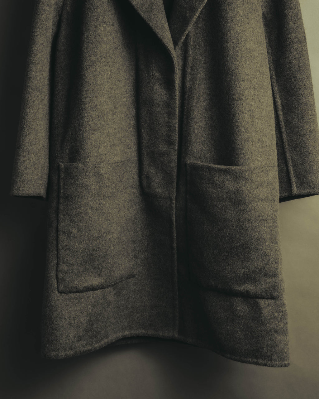 “BALENCIAGA” 00’s-10’s Wool angora wide-lapel coat