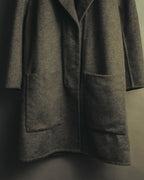 “BALENCIAGA” 00’s-10’s Wool angora wide-lapel coat
