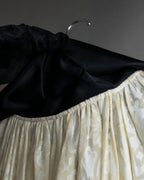 "Christian Dior" Jacquard balloon sleeve dress pullover