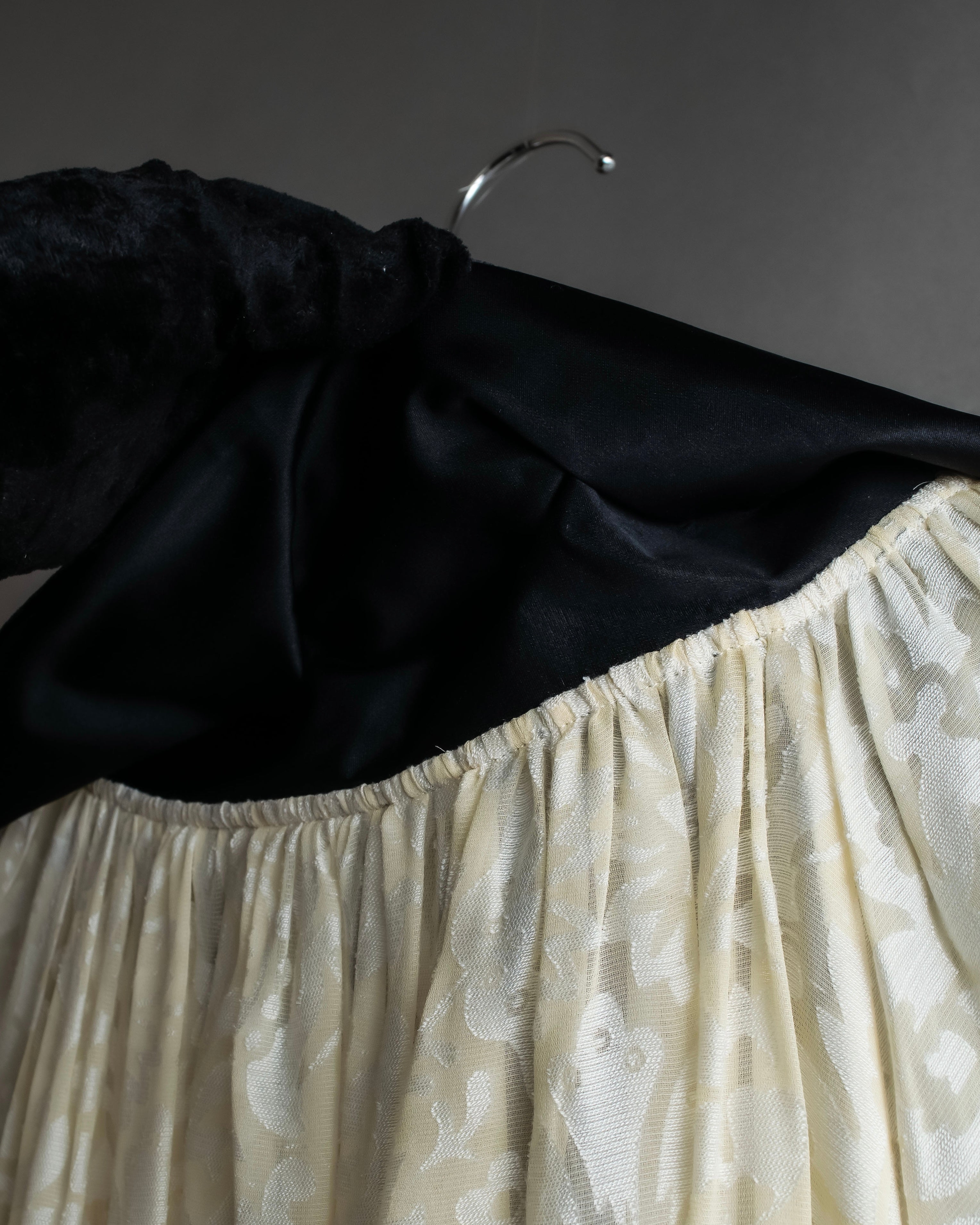 "Christian Dior" Jacquard balloon sleeve dress pullover