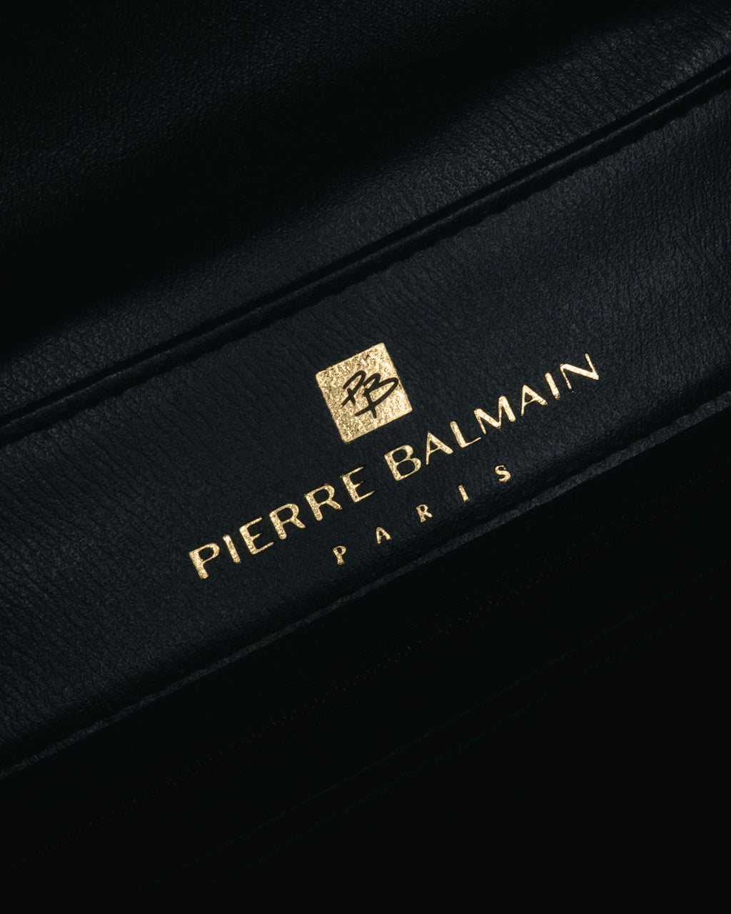 "PIERRE BALMAIN" 80’s-90’s box calf gold bar top handle bag
