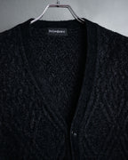 “Yves Saint Laurent” 90’s Textured diamond pattern cardigan