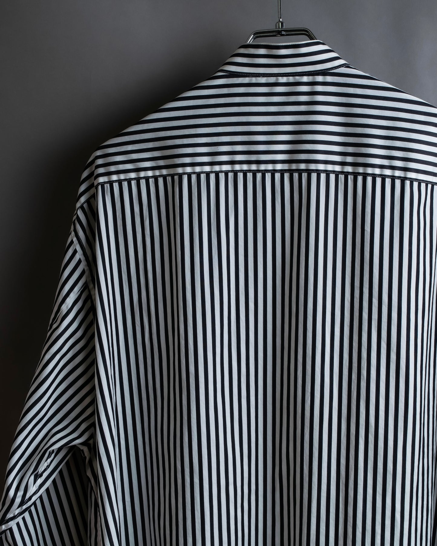 "GIVENCHY" Asymmetrical stripe pattern different thicknesses shirt