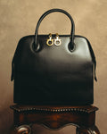 "Salvatore Ferragamo" 90's-00's Structured leather top handle bag