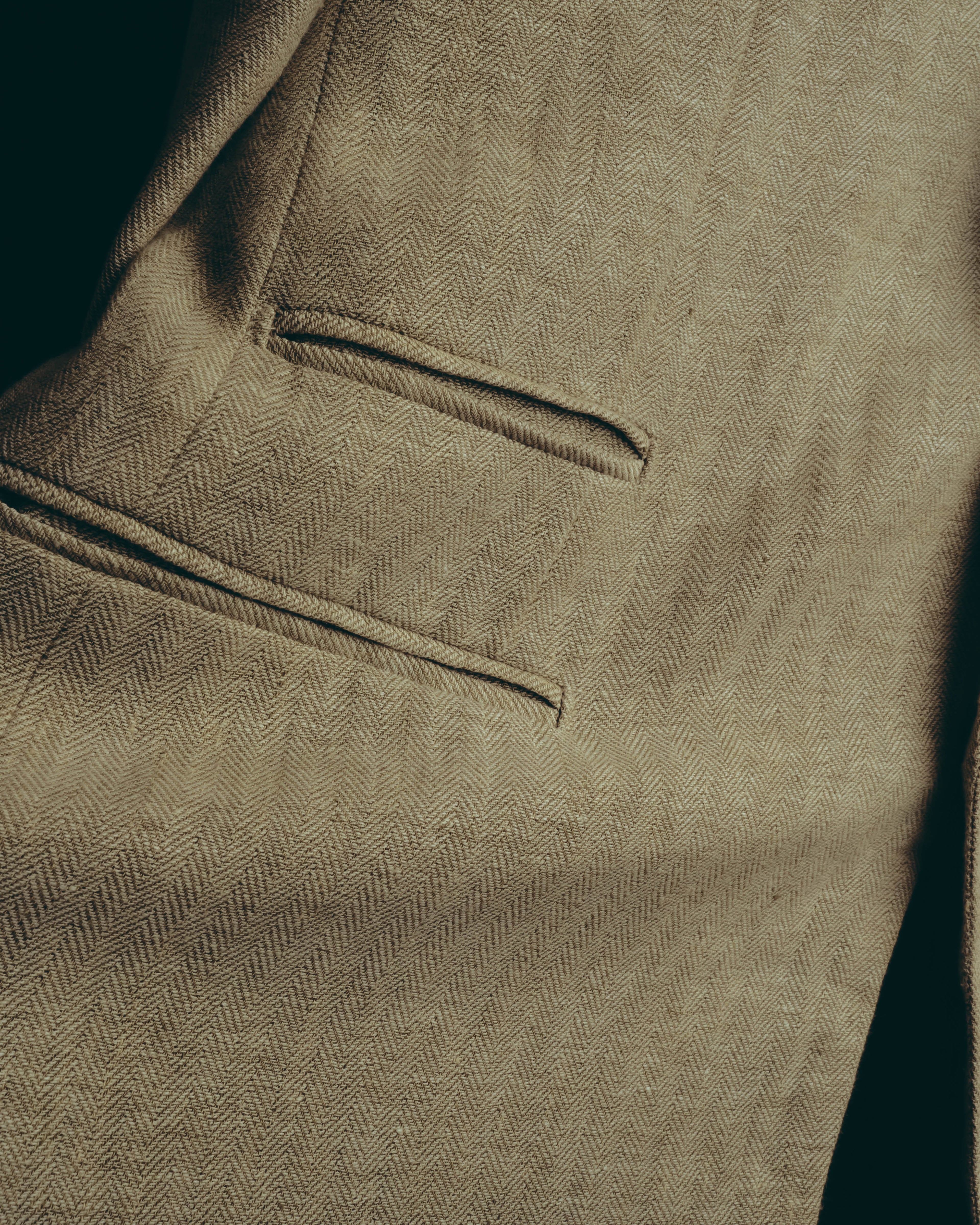 -SPECIAL- “HERMES” 80’s-90’s Herringbone linen suit set