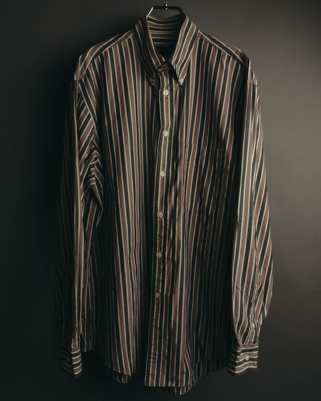 "GUCCI" 90's-00's Striped cotton button-down shirt