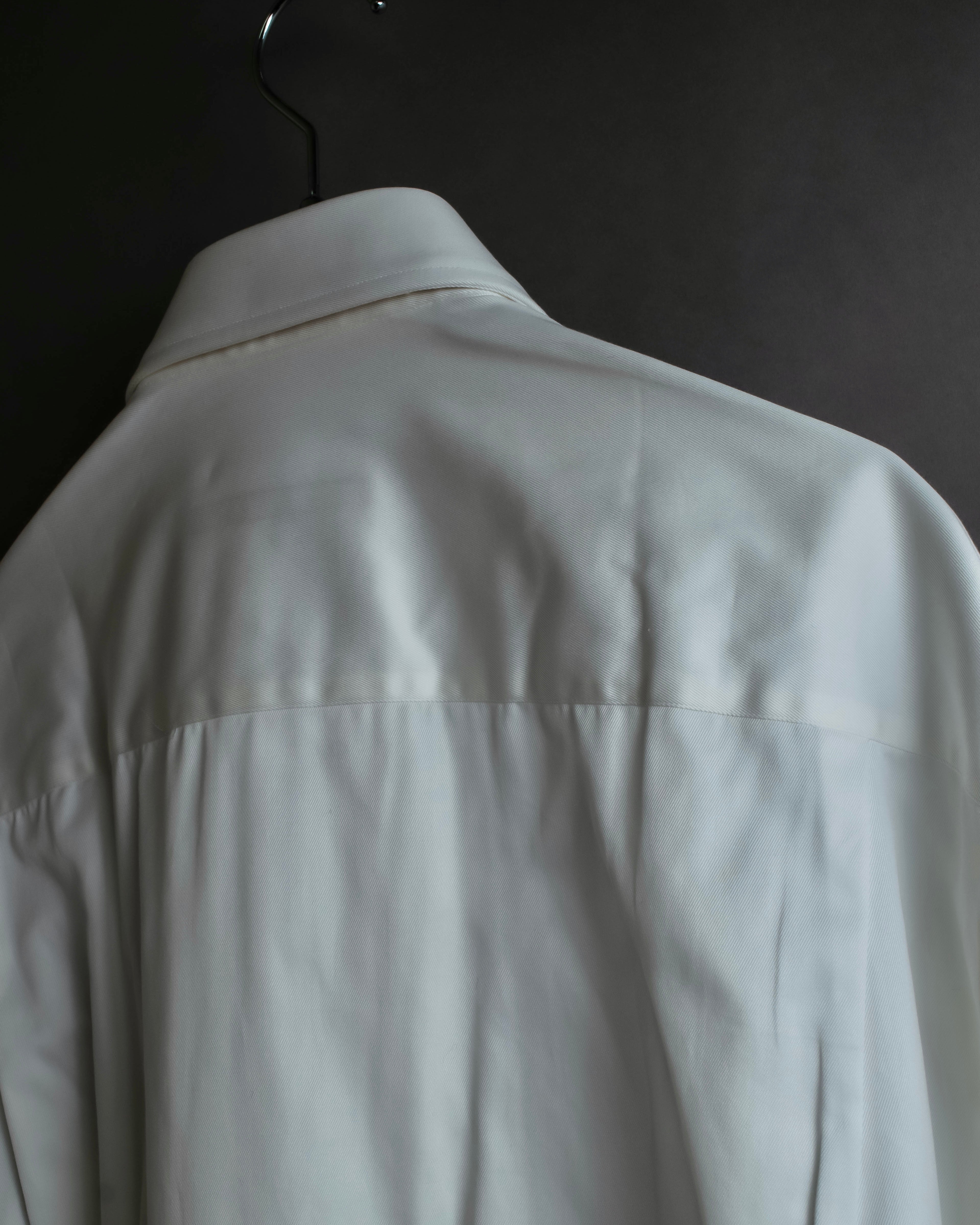 "GUCCI" Slightly glossy cotton white shirt