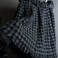 "LOUIS VUITTON" Houndstooth fringe design belted skirt