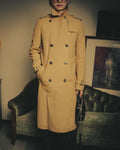 –SPECIAL– “Maison Martin Margiela” 2012AW Leather trench coat with Line 4 printed lining