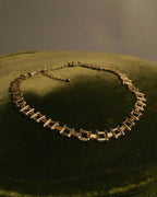 “Vintage“ Geometric link gold tone necklace