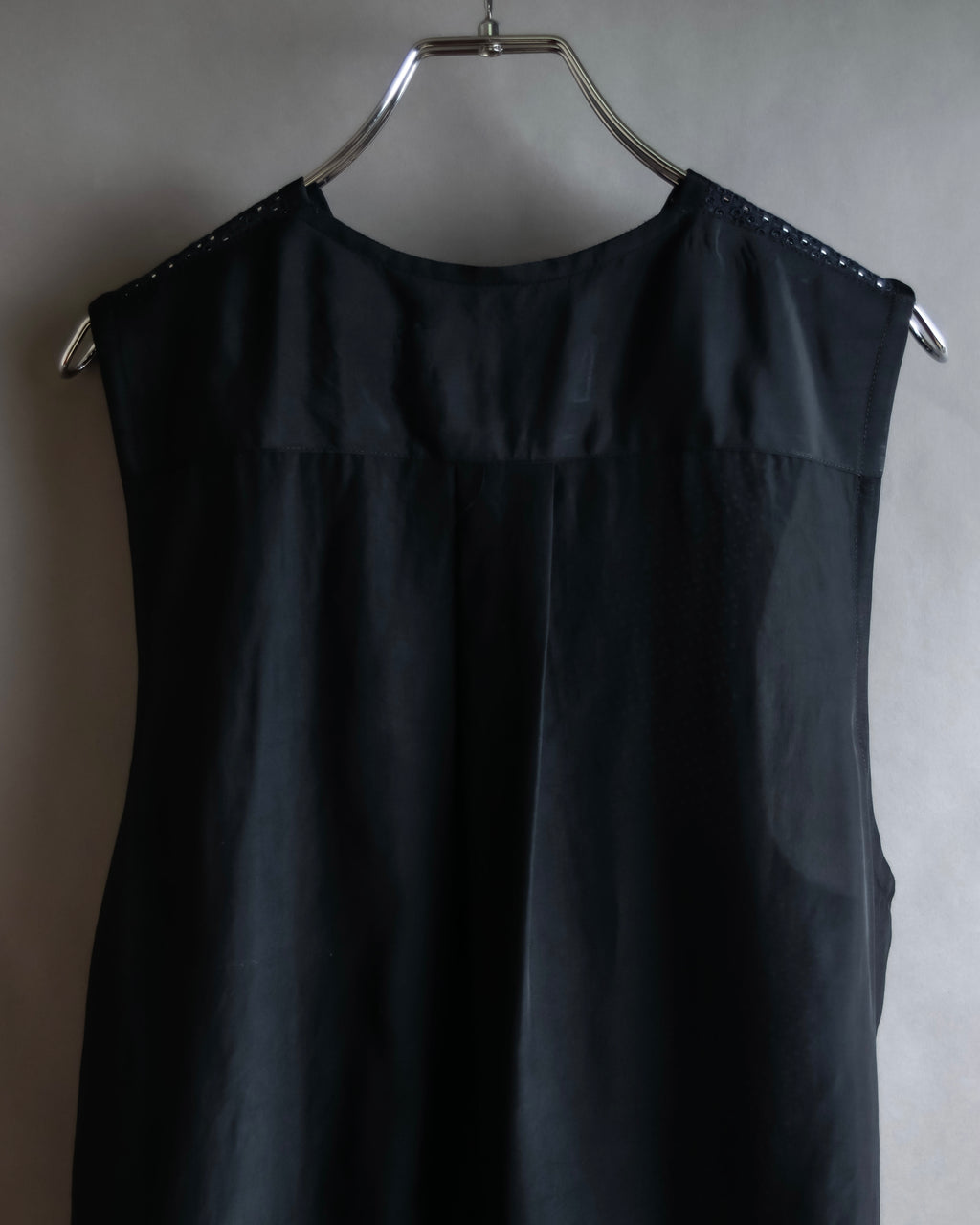 "tricot COMME des GARCONS" 96SS eyelet lace design patterned fabric switching vest