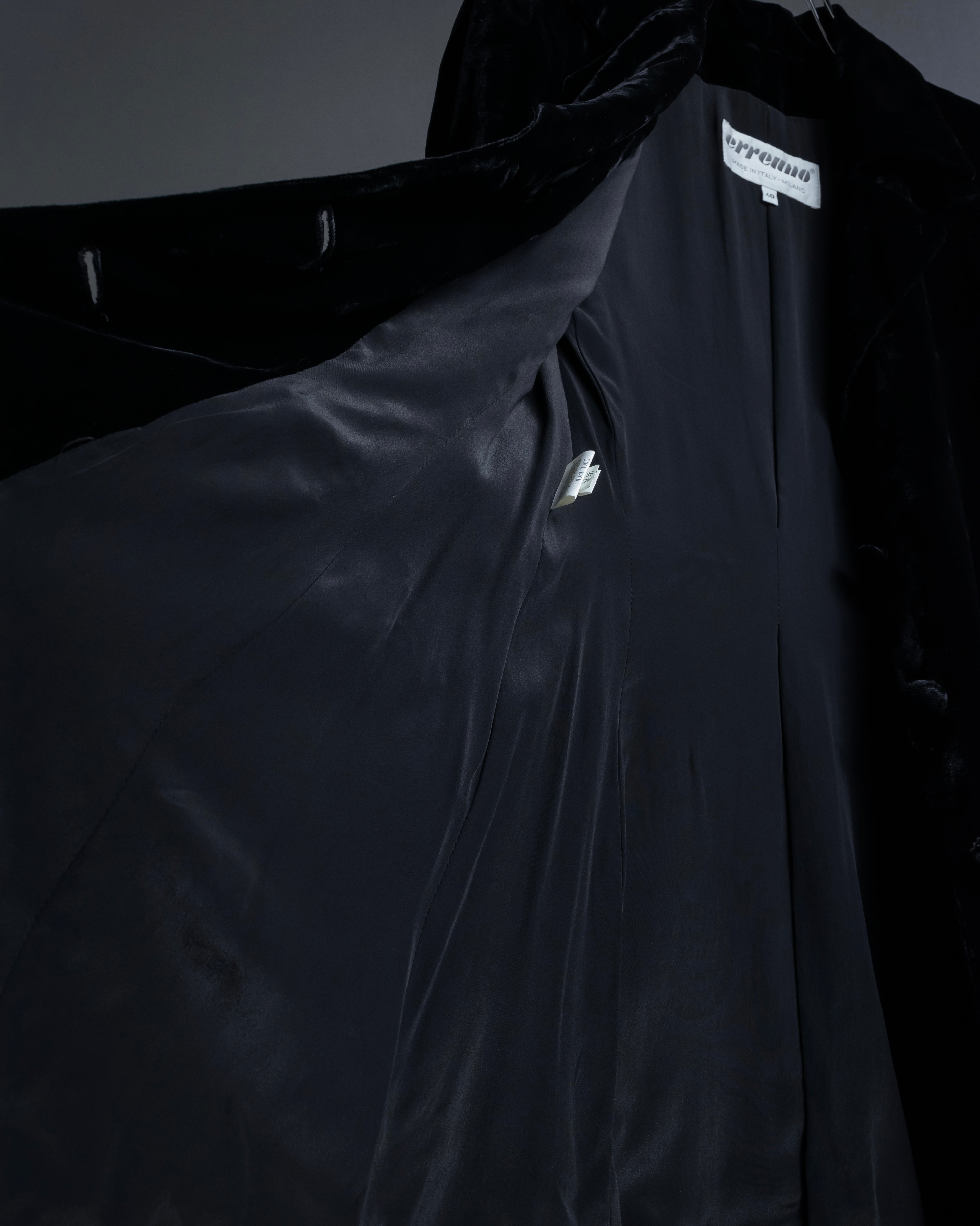 "ERREUNO" Relaxed tailored velour jacket