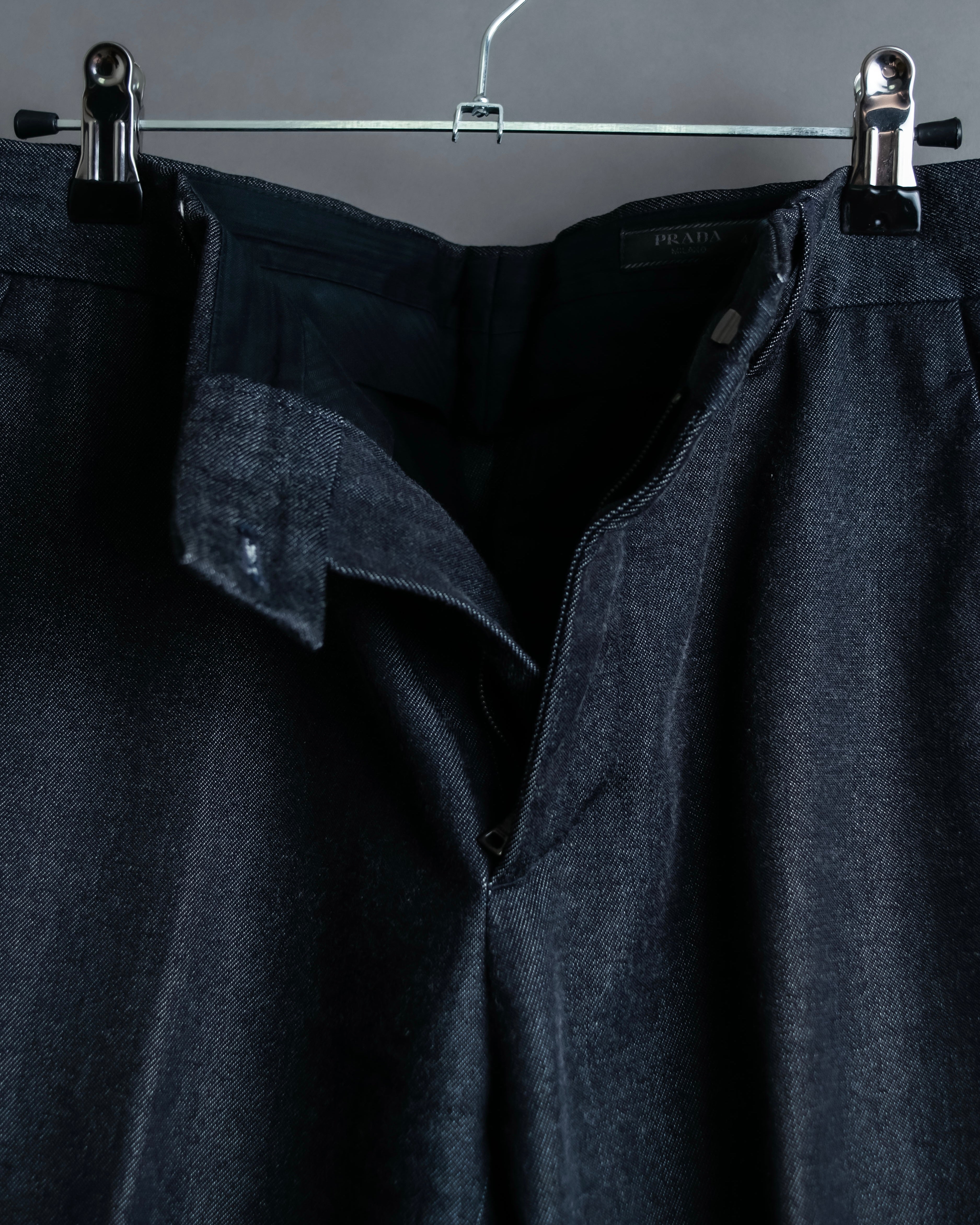 "PRADA" Wool cotton mix navy blue slacks