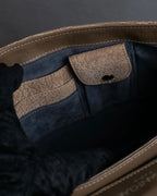 "LUCE SAINT-CLAR" Special textured leather one-handle bag