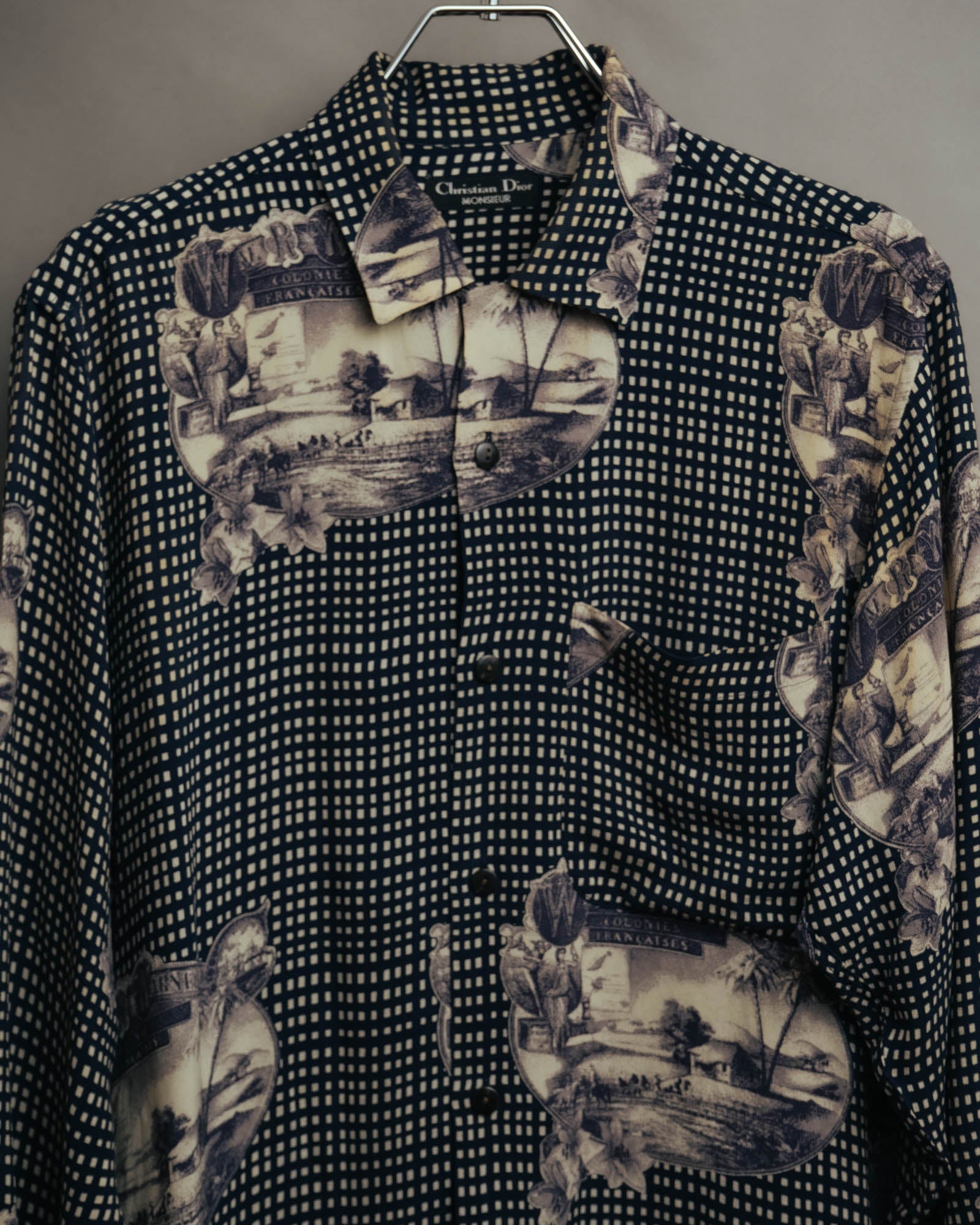 –SPECIAL– “Christian Dior” 80’s-90’s archival toile print shirt