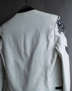 "HELMUT LANG" Seahorse motif design short jacket