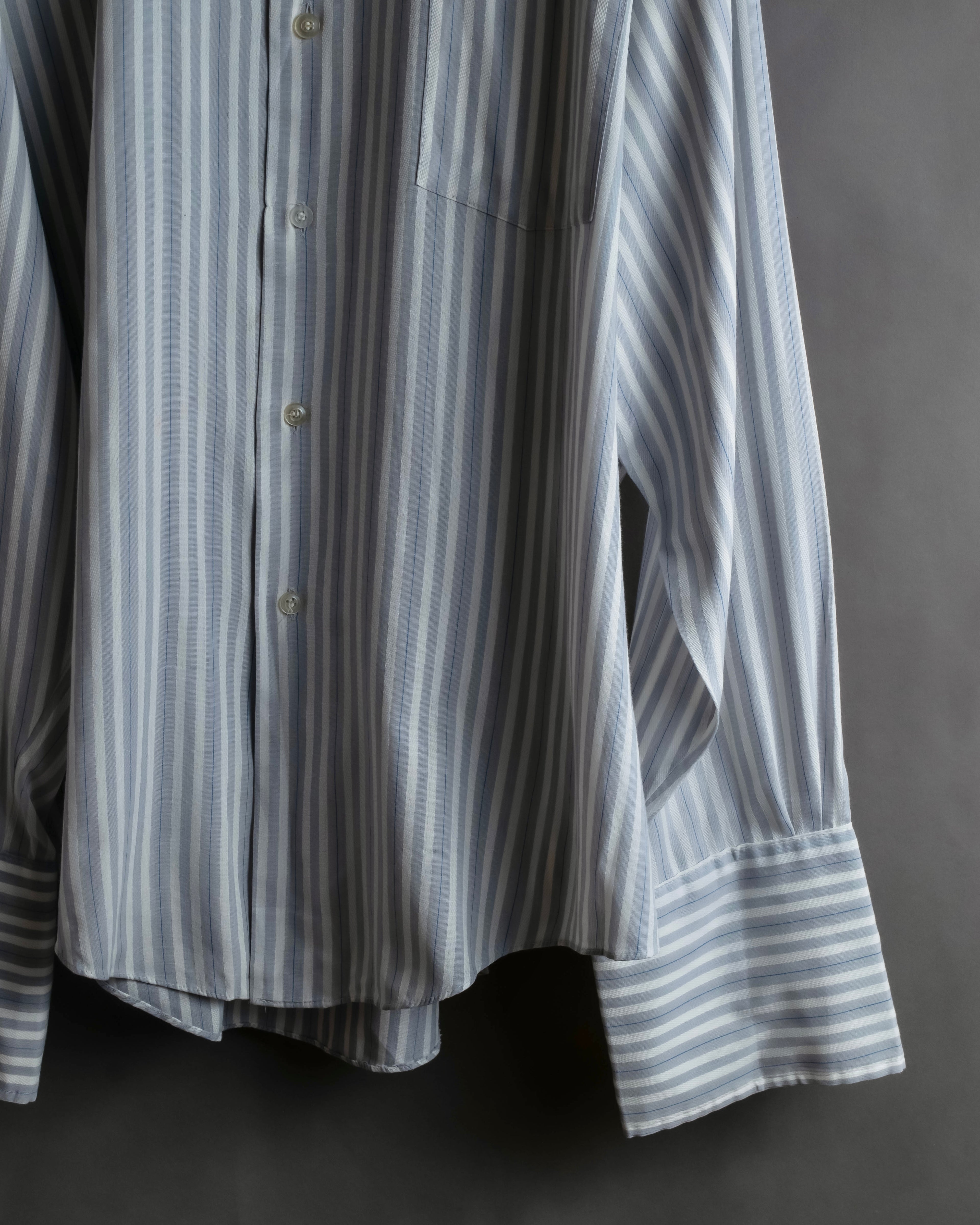 "Vintage multi-stripe pattern shirt"