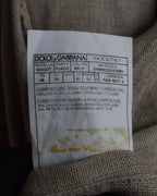 "Dolce & Gabbana" Raw edge frayed linen tailored jacket