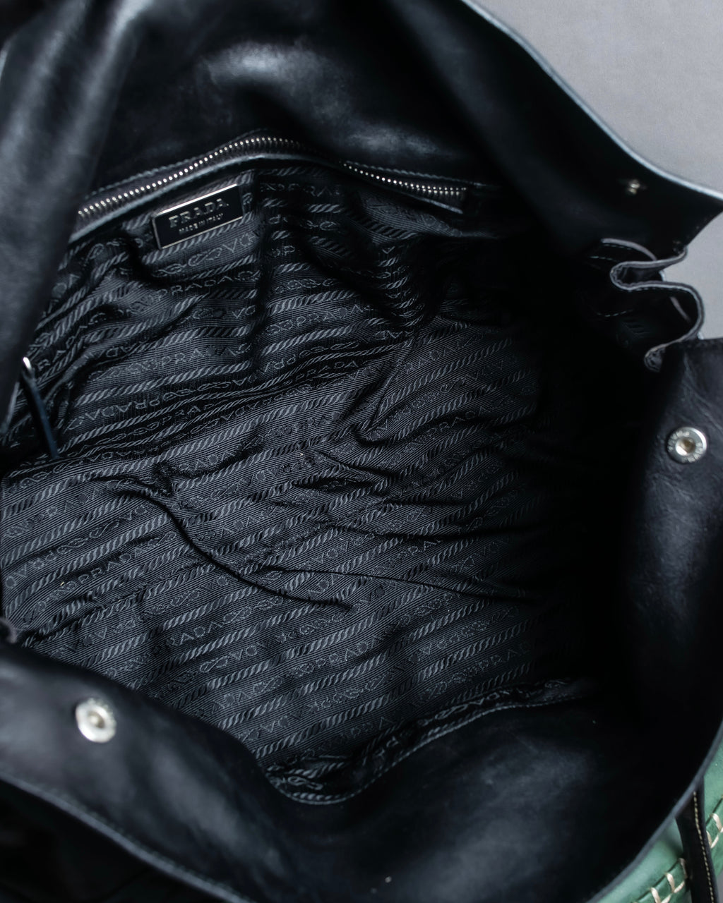 "PRADA" Nylon leather combination one shoulder bag