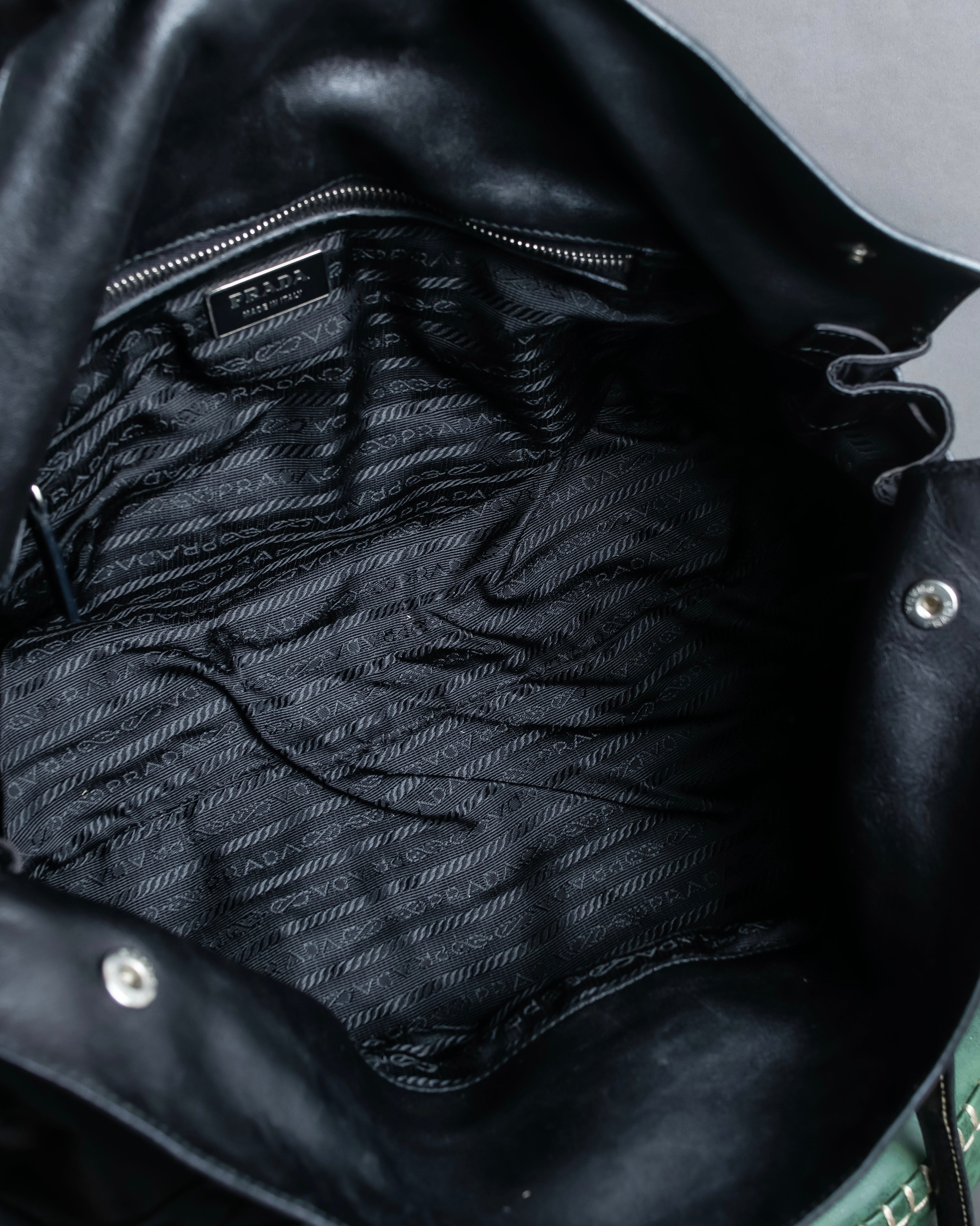 "PRADA" Nylon leather combination one shoulder bag