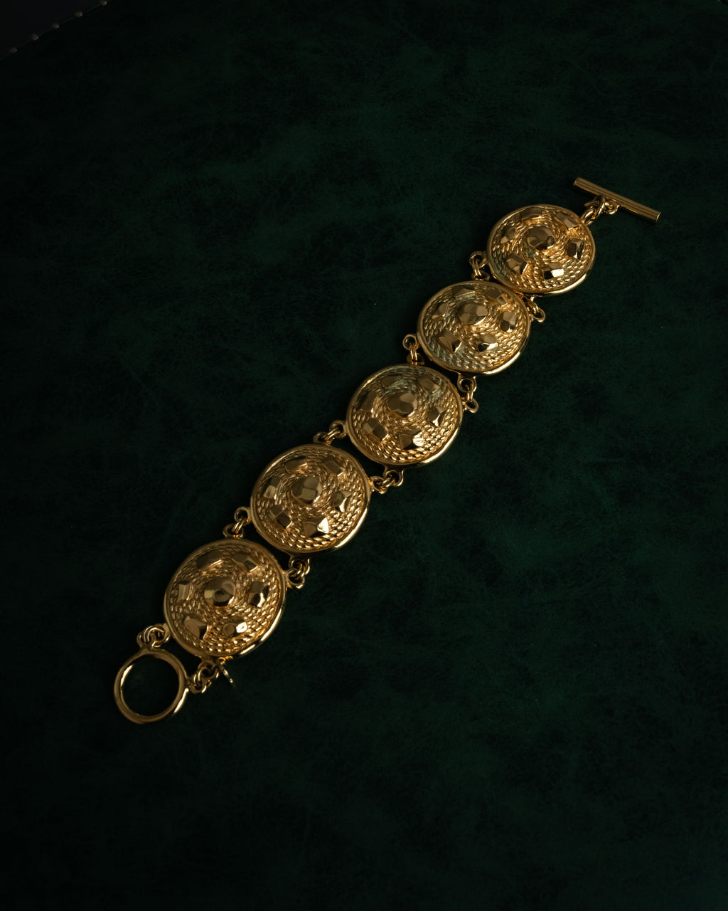 “Christian Dior” 90’s Medallion motif toggle bracelet