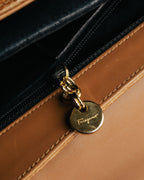 -SPECIAL- “Salvatore Ferragamo” 90’s lizard leather gancini 2way flap bag