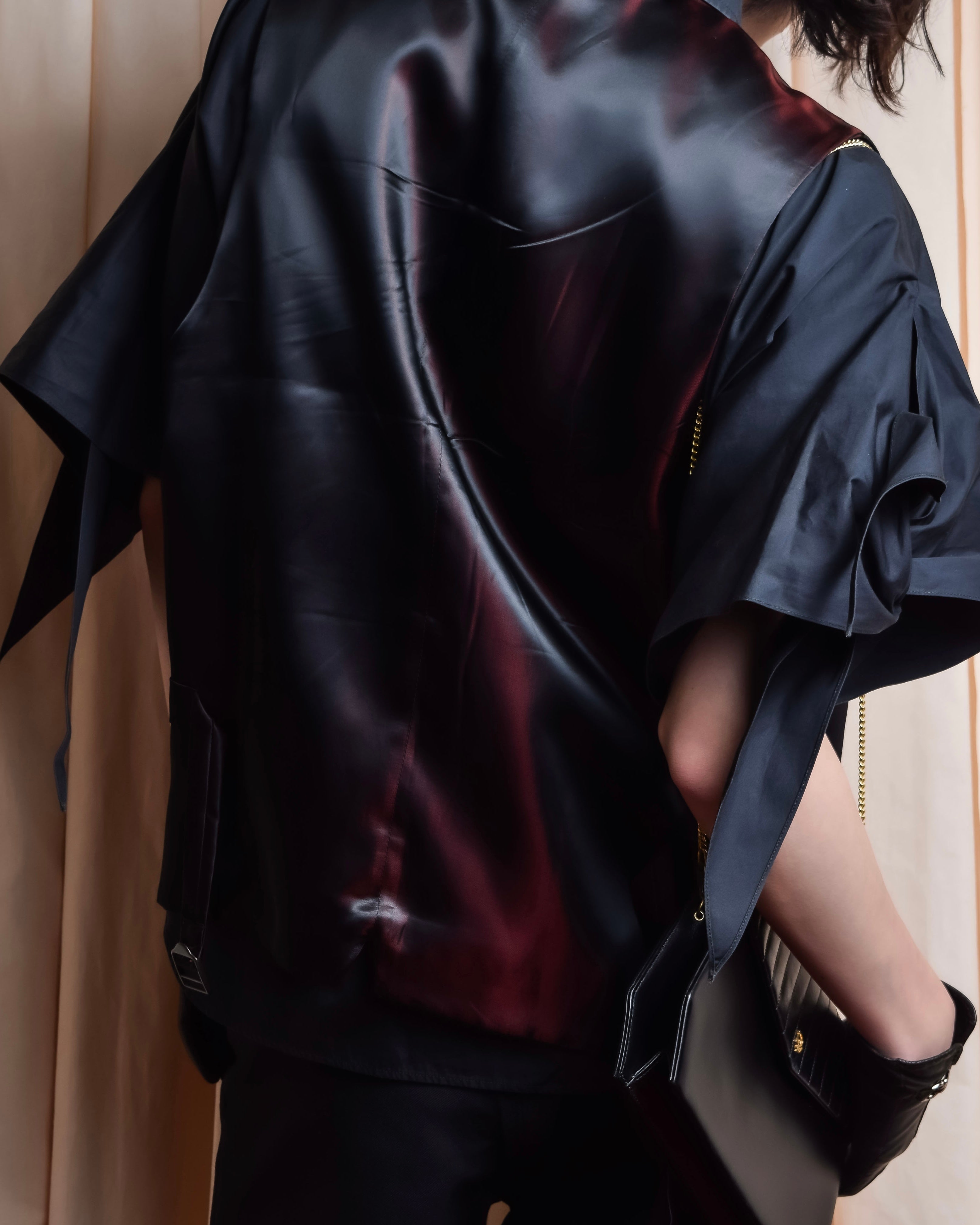 "GIORGIO ARMANI" Deep satin backed tailored wool vest