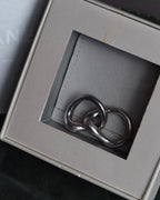 "CHANEL" 90's Organic twist design double ring