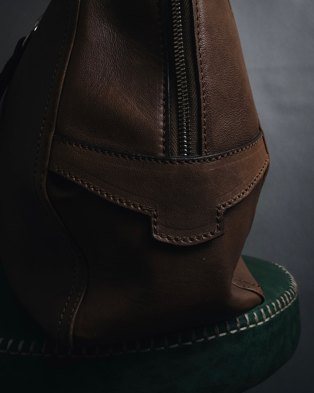 "MAURO GOVERNA" 00’s-10’s lamb leather belted draped bag