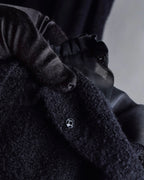 "GIANFRANCO FERRE" Structured wool satin ruffle inner detail set up