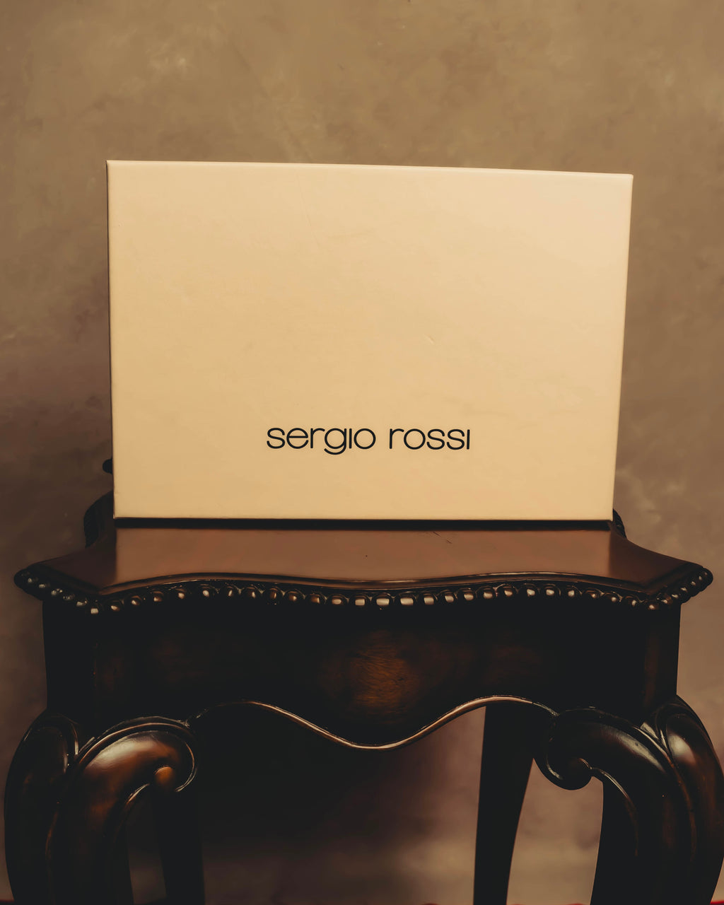 “Sergio Rossi” White open-toe heeled mules