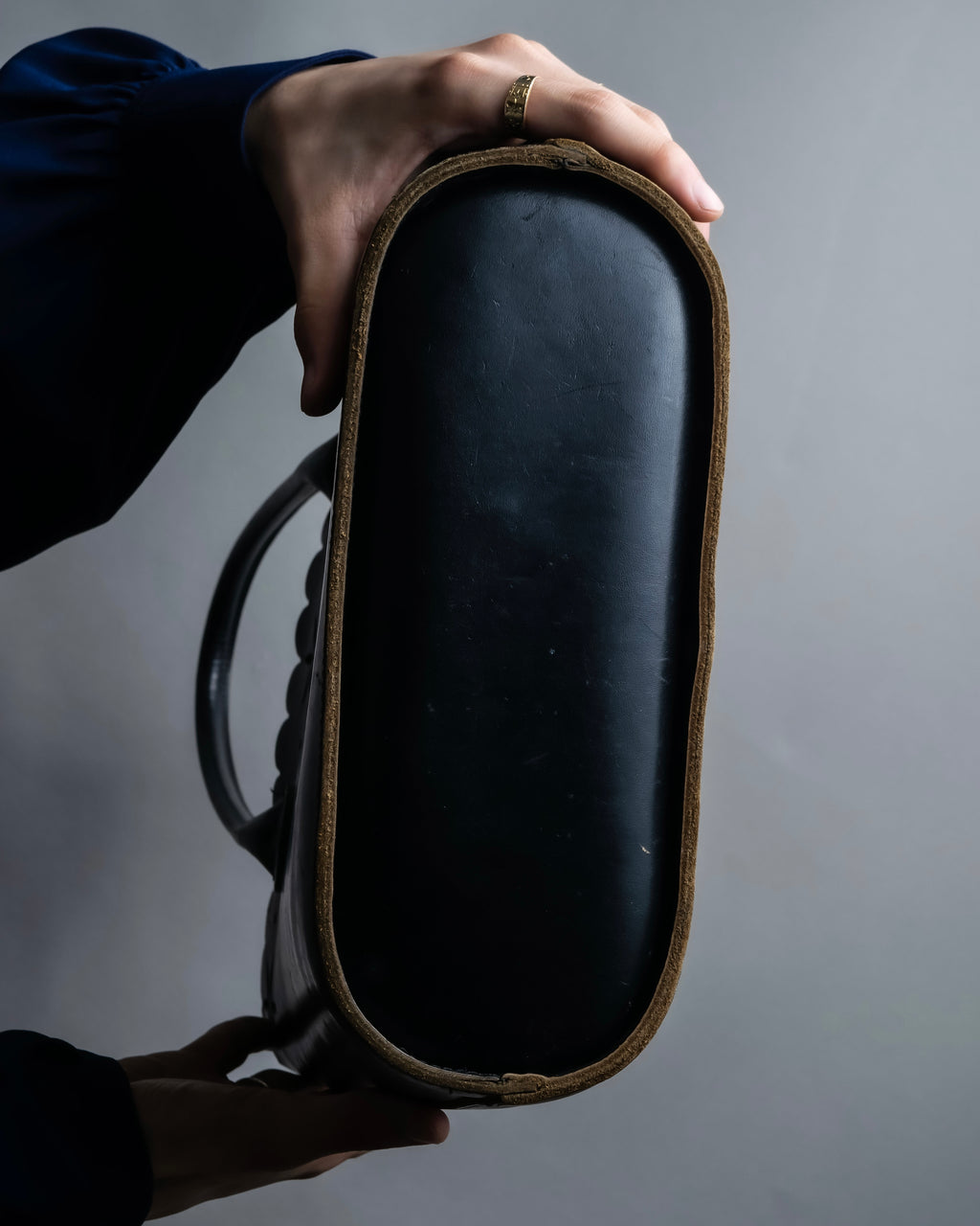 "tricot COMME des GARCONS" Floral pattern punching design tote bag