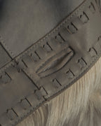 "BURBERRY BLUE LABEL" 00’s Shearling cable-knit pockets coat