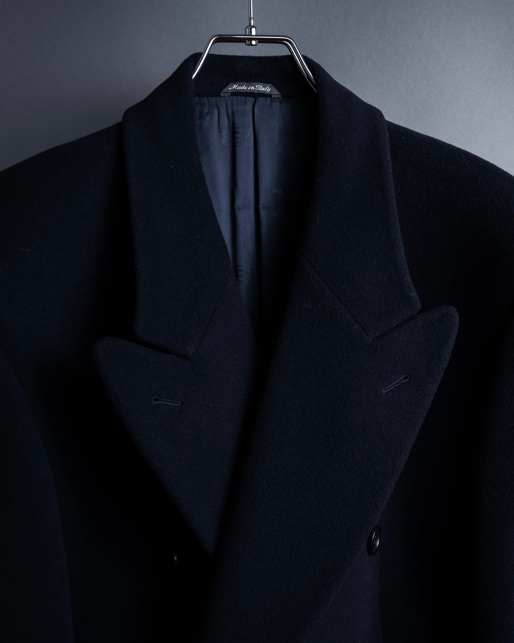 "STUDIO 0001 BY FERRE" Structured silhouette super long chester coat