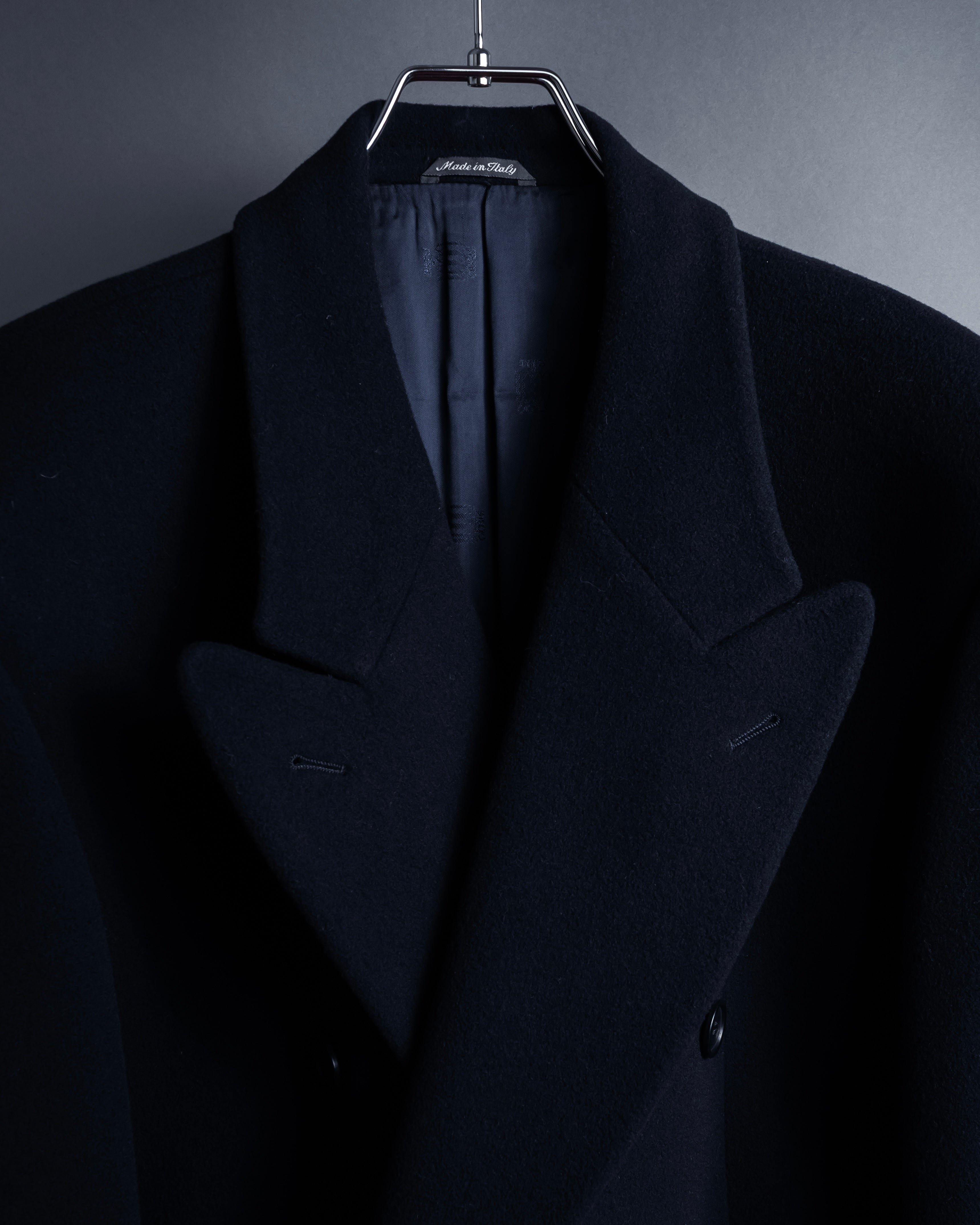 "STUDIO 0001 BY FERRE" Structured silhouette super long chester coat