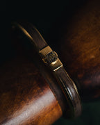 "LOEWE" 00’s-10’s leather inlay anagram clasp bangle