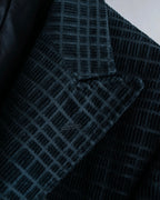 "DOLCE &amp; GABBANA" Checkered velvet tailored jacket